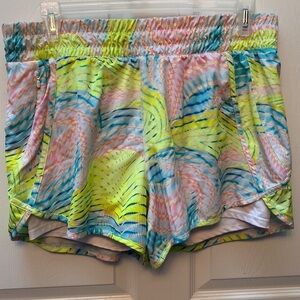 Womens Avia casual lined stretch regular size athletic shorts size XL